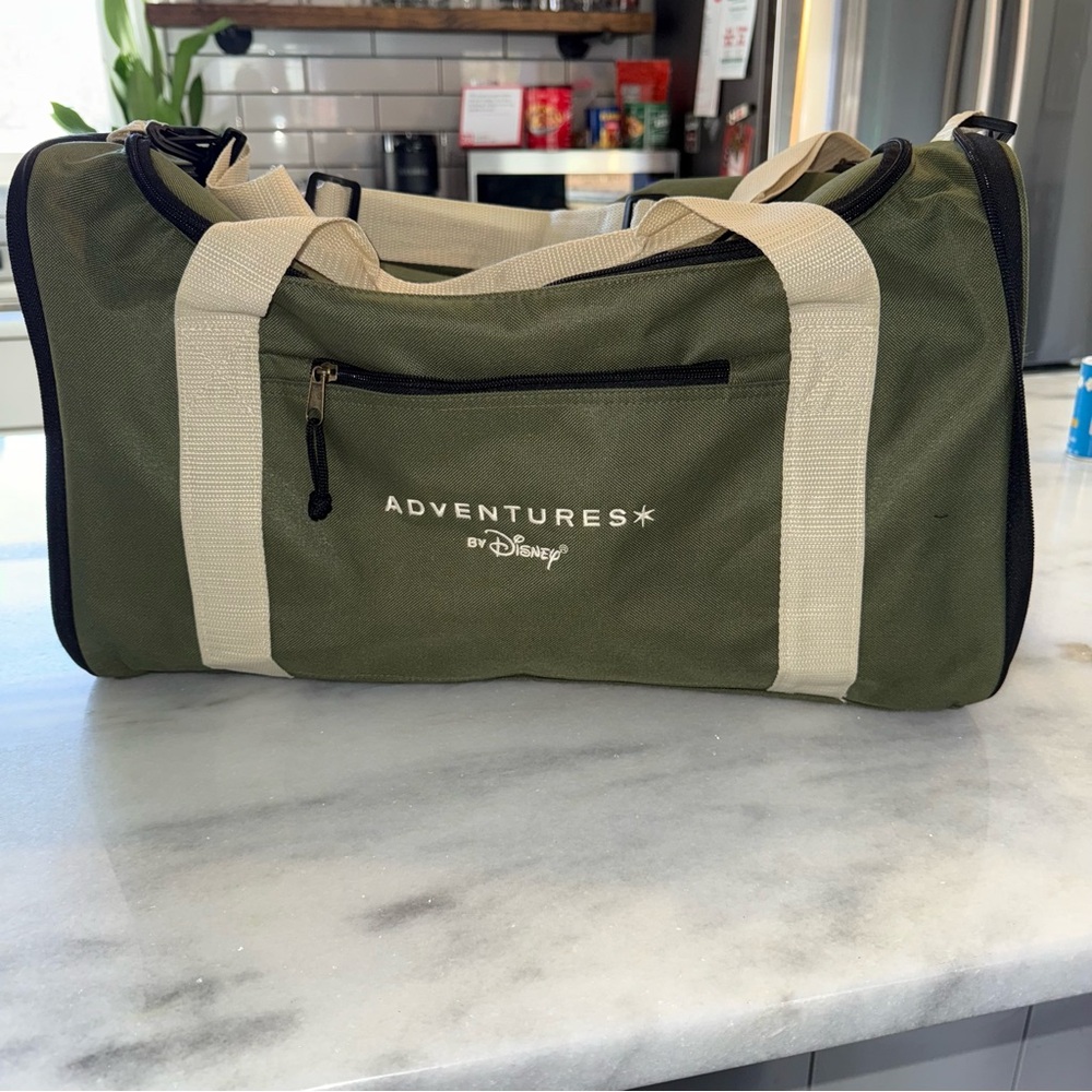 Adventures by Disney Duffle Bag-Travel Bag-Olive Army Green-Shoulder Strap